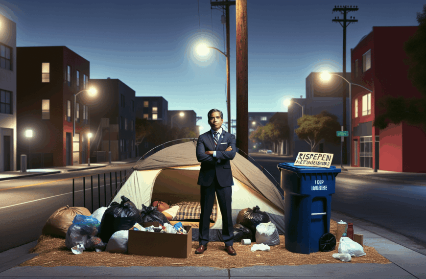 Acampada de Protesta: Concejal Canario Desafía la Incivilidad Acumulando Basura