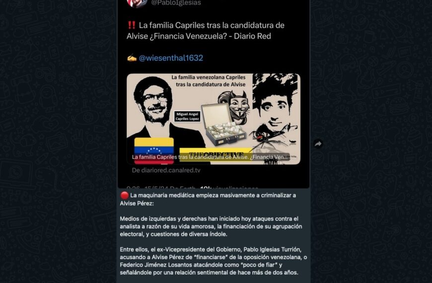 Alvise Pérez Alega Ataques de Desinformación Contra Su Postulación al Parlamento Europeo