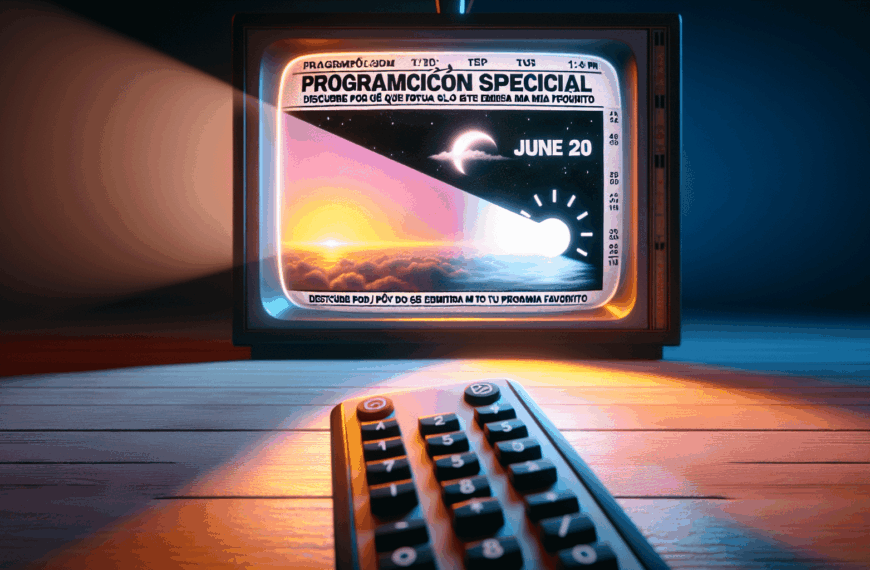 Programación Especial: Descubre por qué Hoy Solo se Emitirá Media Hora de tu Programa Favorito Este Jueves 20 de Junio