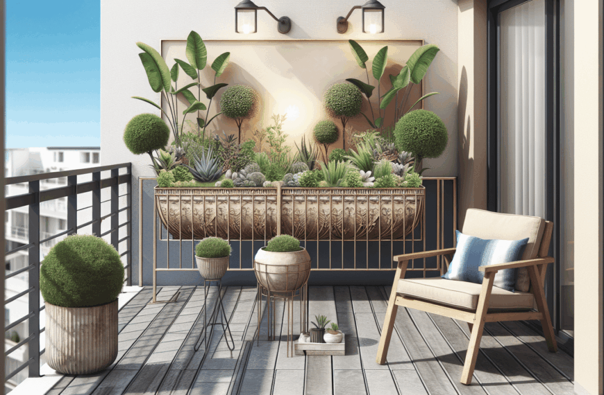 Transforma tu Balcón Árido en un Refrescante Oasis con Esta Elegante Jardinera