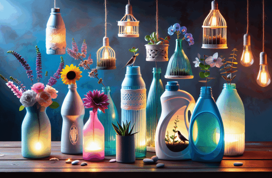 Crea y Decora: Innovadoras Ideas para Reciclar Garrafas de Suavizante y Detergente