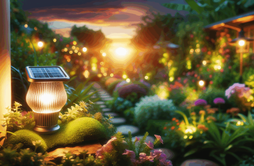 Ilumina y Decora Tu Jardín Sin Costos: Lámpara Solar Eficiente y Ecológica
