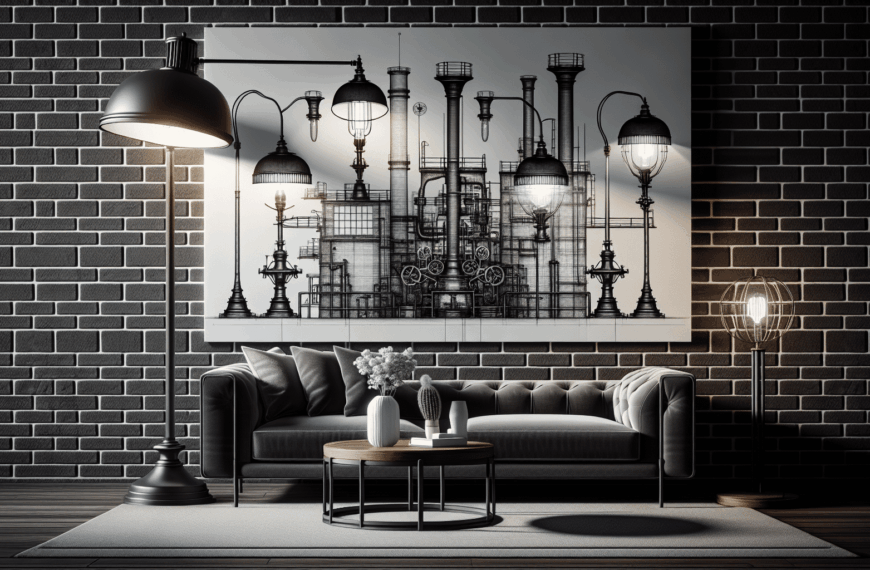 Lámpara de Pie de Estilo Industrial: Elegancia Clásica para tu Salón