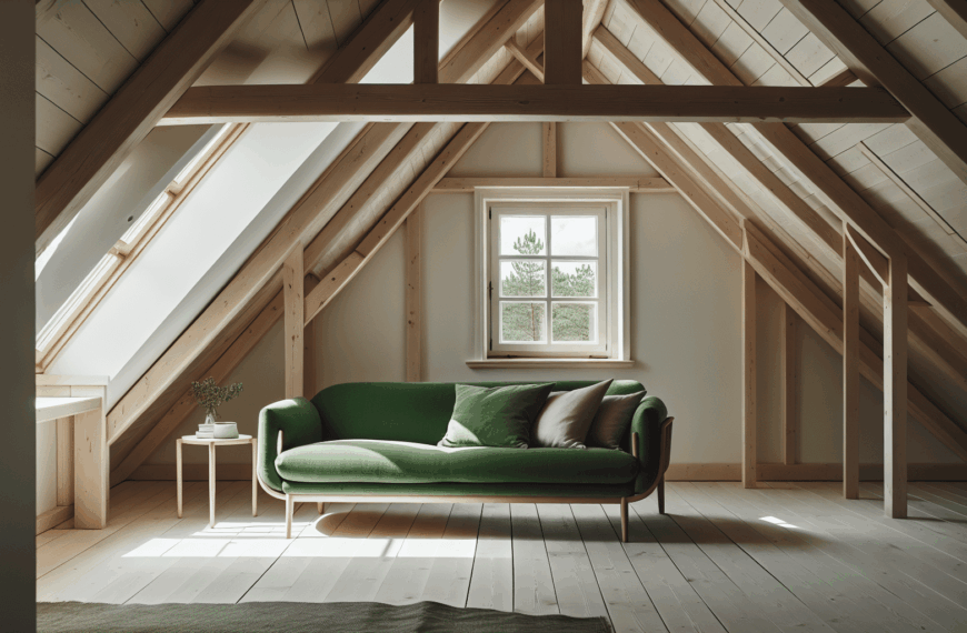 Transforma tu Ático Sueco con un Sofá Verde: ¡Aporta Personalidad y Vibrante Colorido!