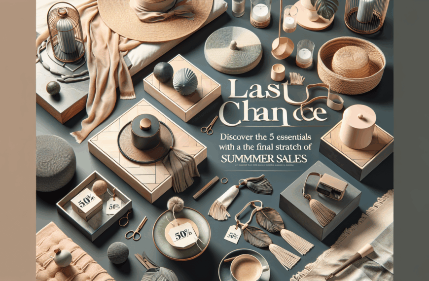 Última Oportunidad: Descubre los 5 Imprescindibles de Zara Home con un 50% de Descuento en la Recta Final de Rebajas de Verano