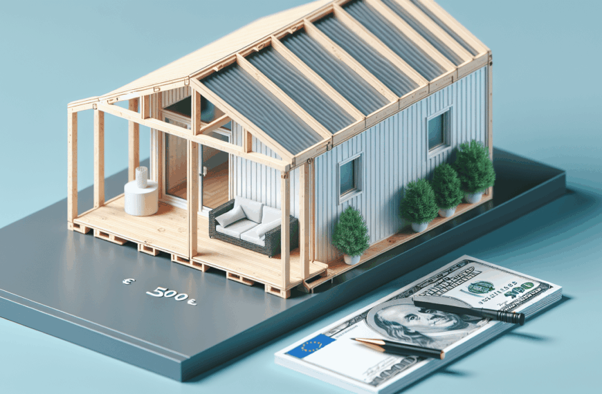 Casa Prefabricada Con Diseño Abierto y Mini Porche Por Solo 5000 Euros