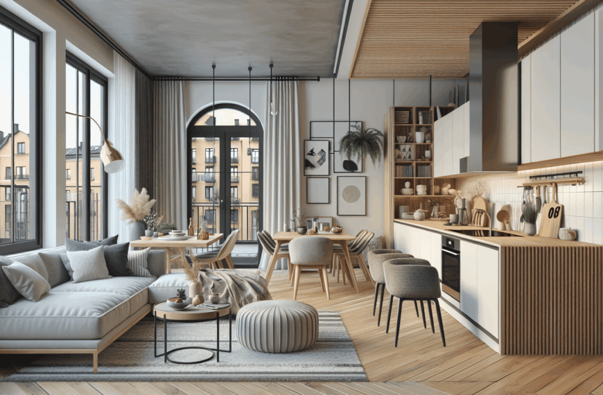 Estilo Nórdico: Elegante Apartamento en Gotemburgo con Espacio de Cocina y Salón Integrados