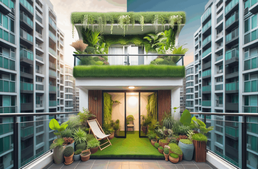 Renacimiento de Práctico Espacio: De Mini Balcón Monótono a Verde Oasis con Césped Artificial