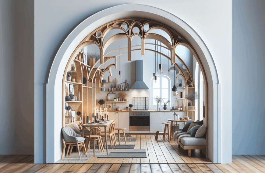 Transforma tu Hogar con Arcos: Inspiración de un Apartamento Nórdico de Concepto Abierto