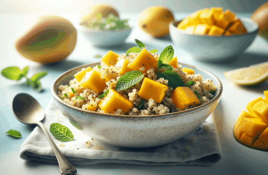 Frescura Tropical: Ensalada de Quinoa y Mango