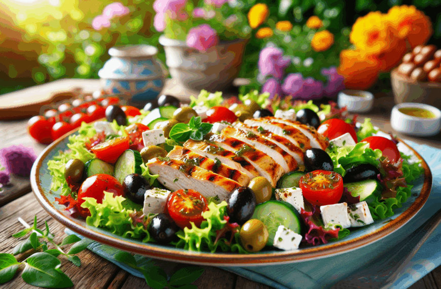 Delicia Estival: Ensalada Refrescante con Pollo a la Parrilla