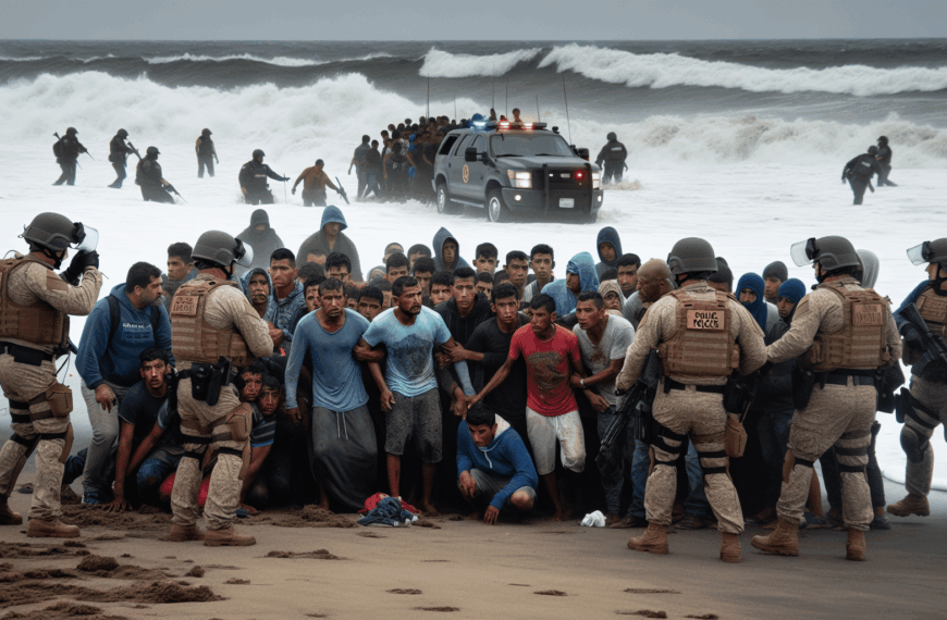 Policía Desaloja a Migrantes que Acceden a Ceuta por la Playa del Tarajal