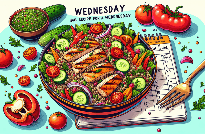 Disfruta tu Miércoles con una Ensalada de Quinoa, Pollo y Verduras Frescas