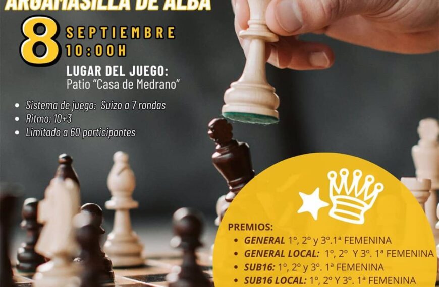 Abierta La Inscripción En El II Torneo De Ajedrez ‘Bachiller Sansón Carrasco’ De Argamasilla De Alba