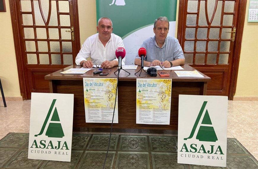 Asaja Presenta El XXXVIII ‘Día Del Viticultor’ En Tomelloso Este Lunes 26 De Agosto Con Actividades Para Todos Los Aficionados