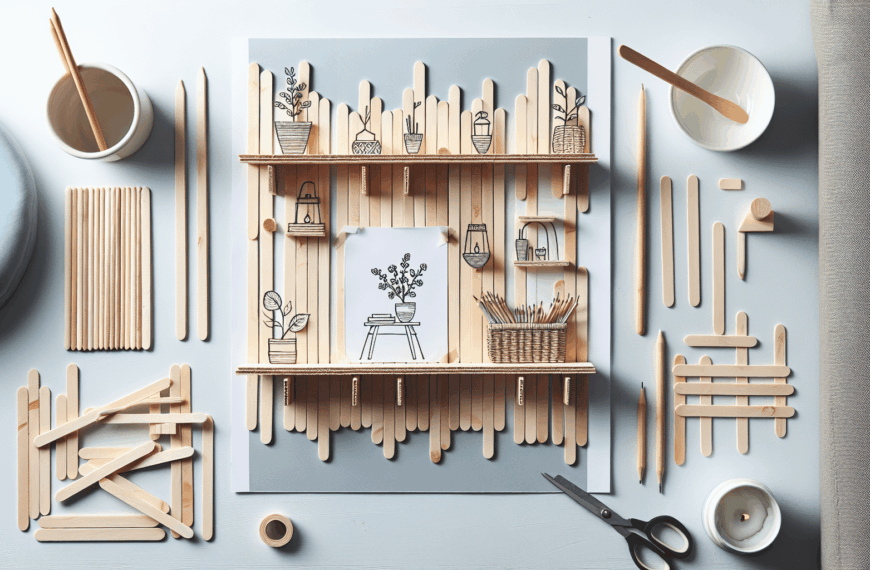 Transforma Palos de Helados en Elegantes Estanterías Nórdicas: Guía Paso a Paso