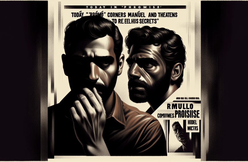 Hoy en «La Promesa»: Rómulo Acorrala a Manuel y Amenaza con Revelar sus Secretos