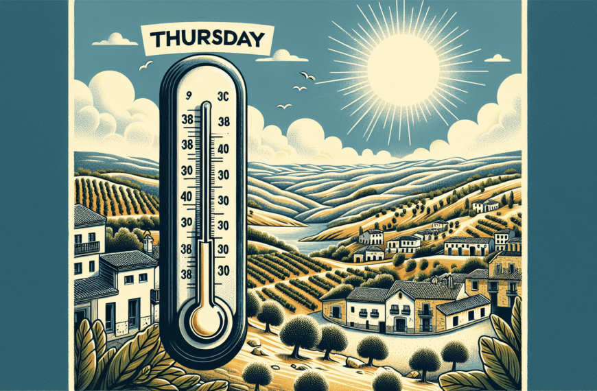 Previsión Meteorológica Para Este Jueves: Hasta 38 Grados En El Valle Del Tajo Occidental En Castilla-La Mancha