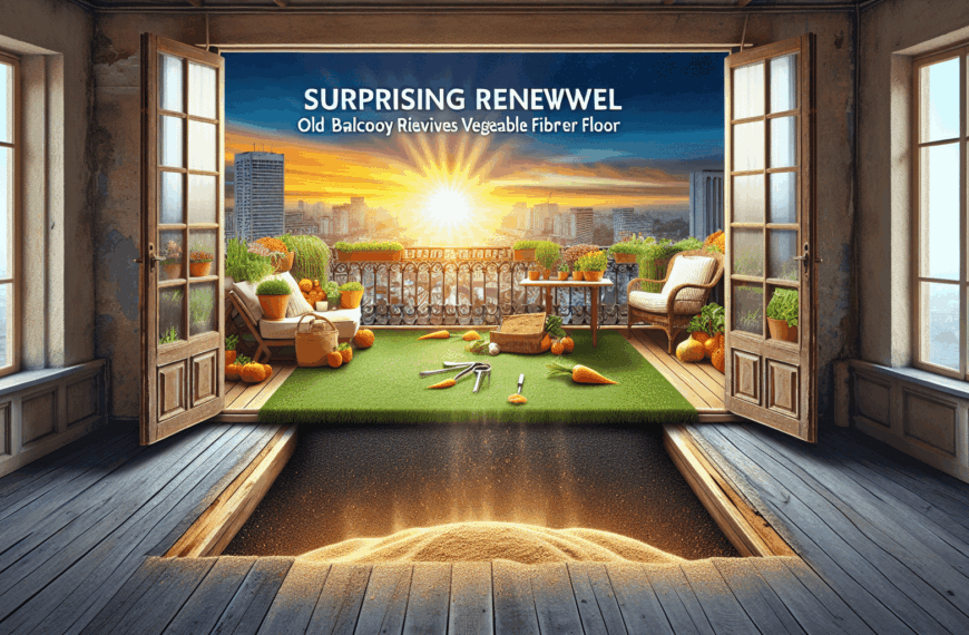 Balcón Antiguo Resurge con Innovador Suelo de Fibras Vegetales