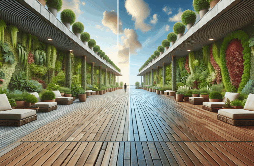 Increíble Renovación: Terraza Extendida con Suelo de Tarima y Jardines Verticales