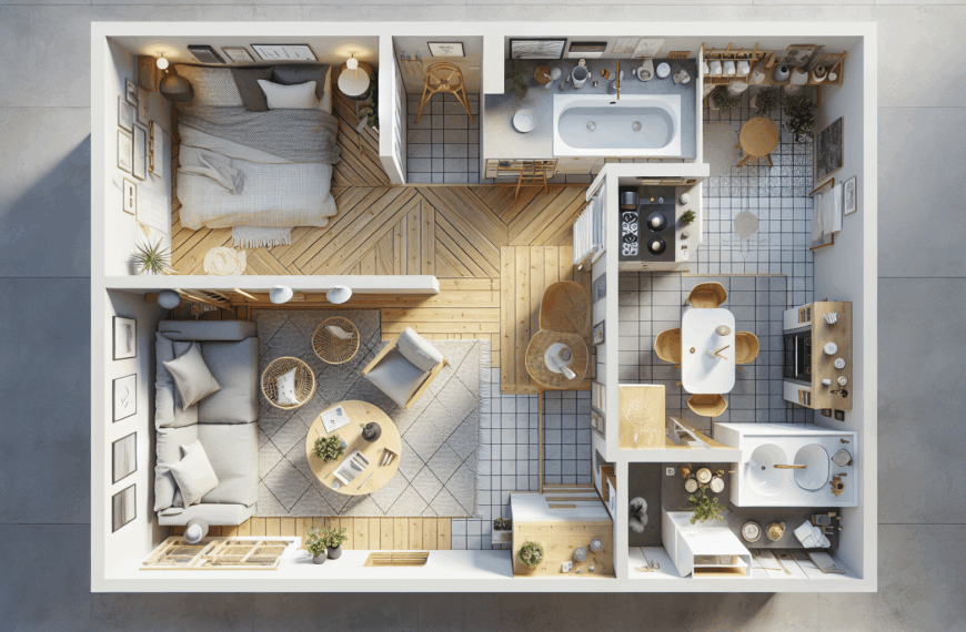 Optimización del Espacio: Eficiencia Nórdica en un Ático Compacto de 36 m² con Amplio Baño