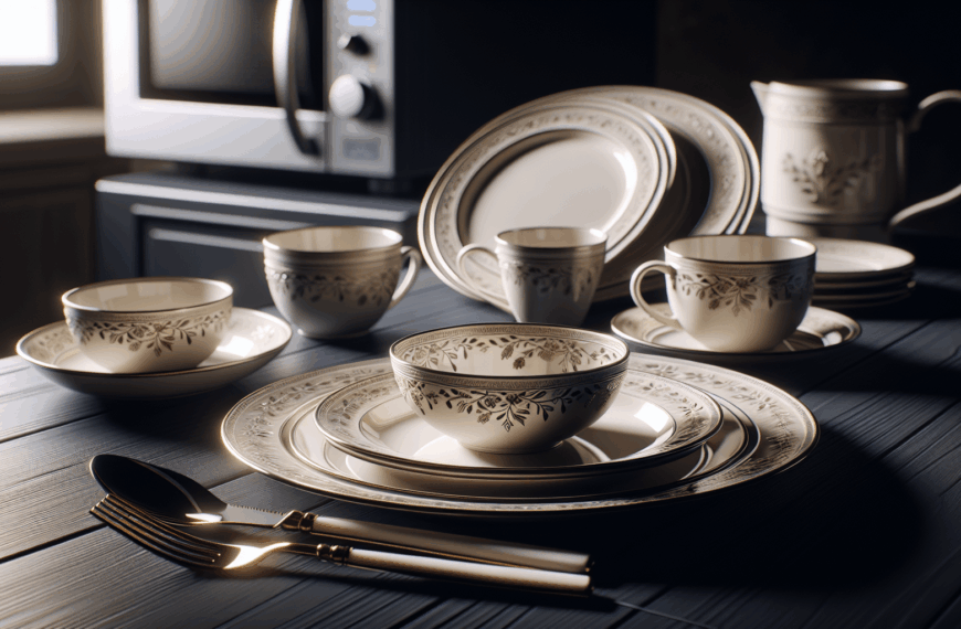 Vajilla Elegante y Compacta: Compatible con Lavavajillas y Microondas
