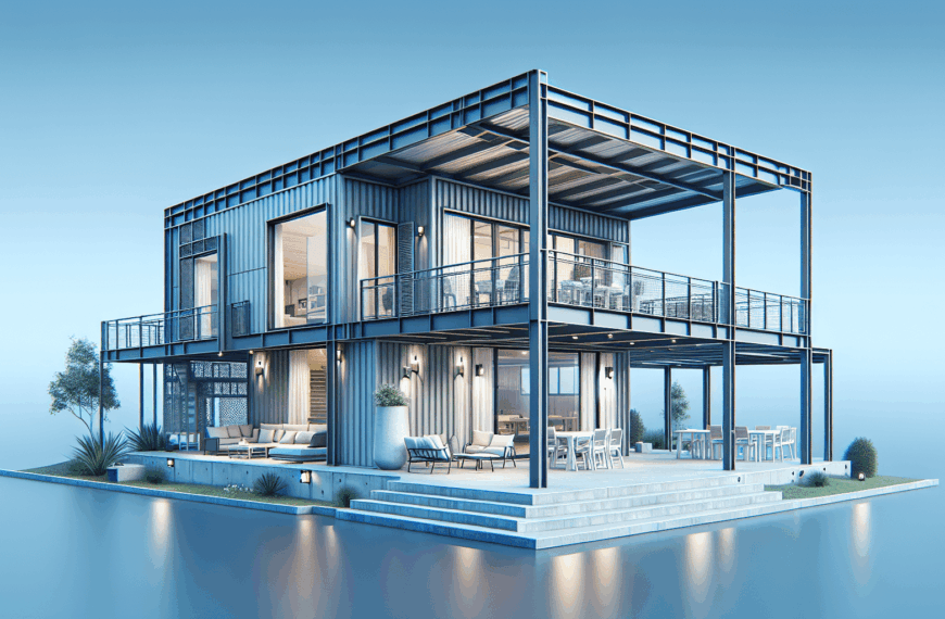 Casa prefabricada de acero y hormigón con terraza y porche, por menos de 30,000 € pero con apariencia de construcción in situ