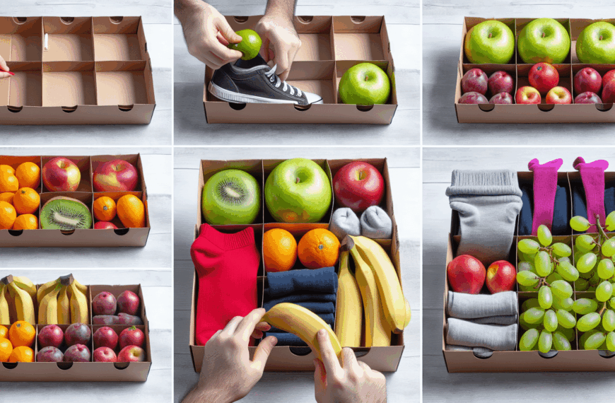 Creativas Soluciones de Almacenamiento: Convierte Cajas de Zapatos en Organizadores para Frutas y Calcetines