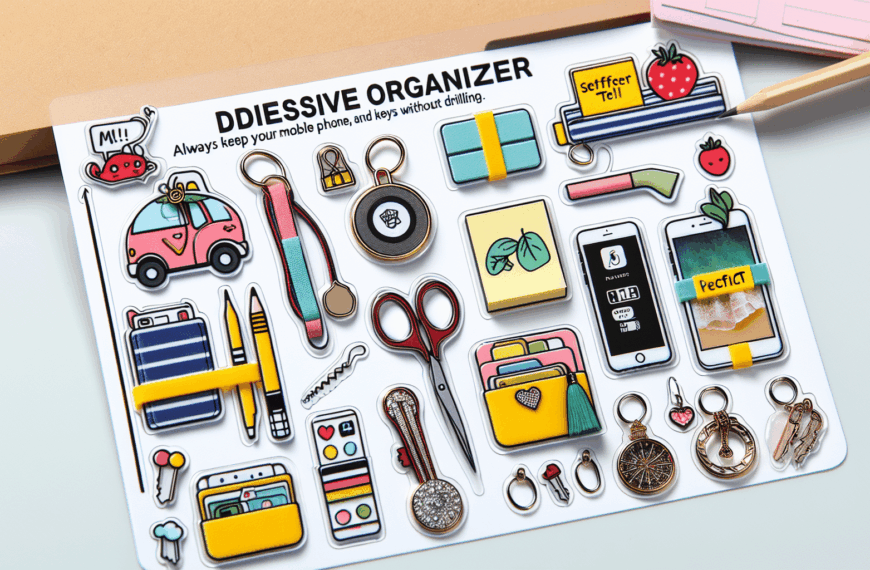 Organizadores Adhesivos: Solución Sin Taladrar para Mantener Tu Móvil, Pendientes y Llaves Siempre a Mano