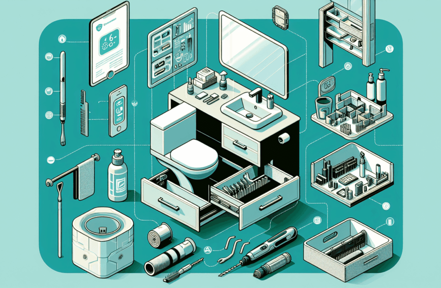 Innovador Gadget Autoadhesivo para Optimizar el Espacio en Cajones del Baño sin Necesidad de Herramientas ni Instalaciones Complejas