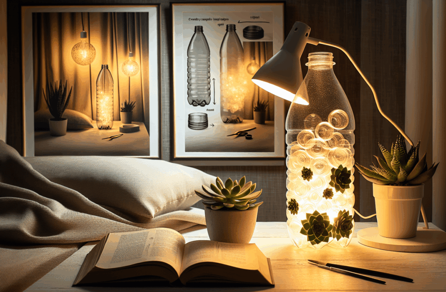 Crea Elegantes Lámparas de Mesita de Noche Reutilizando Botellas de Plástico