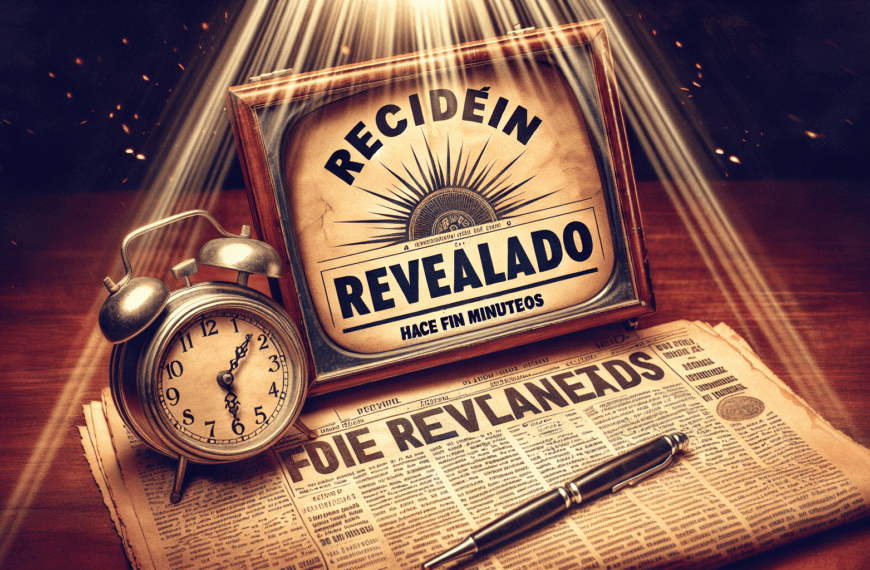 Recién Revelado: Hace Cinco Minutos