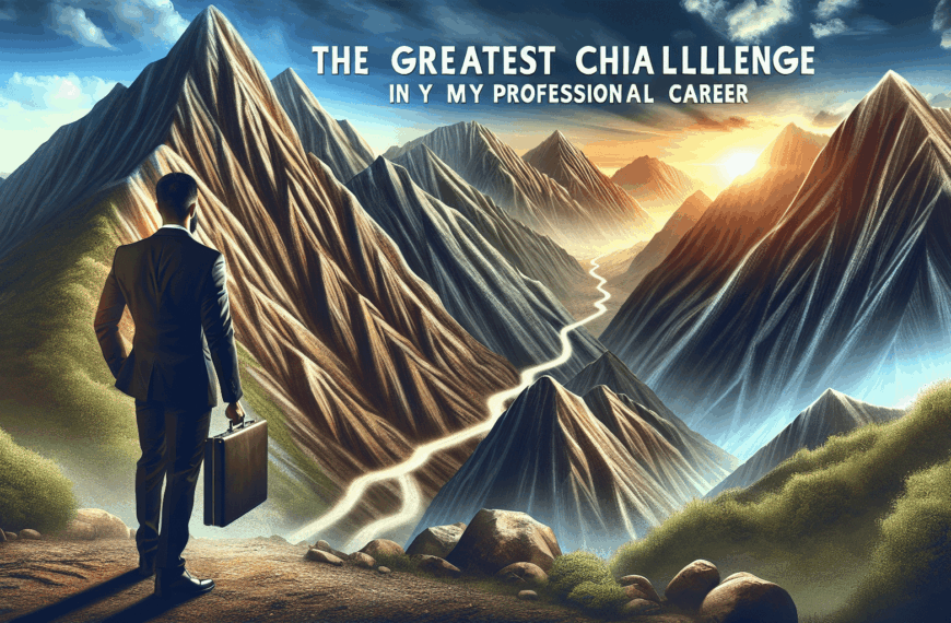 El Desafío Más Grande en Mi Trayectoría Profesional