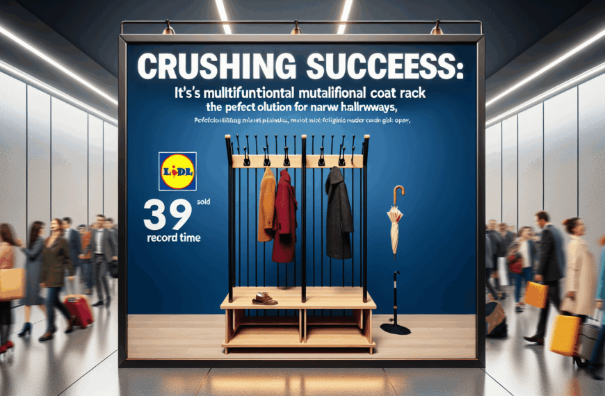 Éxito Arrollador: El Perchero Multifuncional de Lidl, la Solución Perfecta para Pasillos Estrechos, Agotado en Tiempo Récord