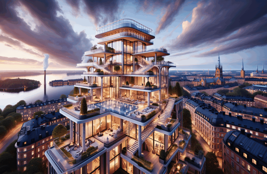 Ático de Ensueño en Gotemburgo: Chimenea, Vistas Panorámicas y Dobles Terrazas