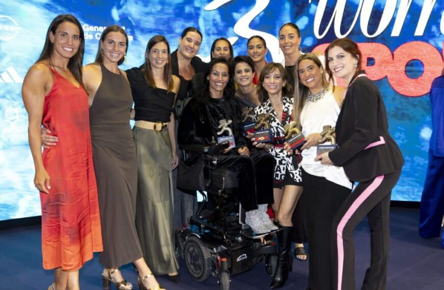 Teresa Perales, Verónica Blume, Anna Lewandowska y María Pérez Brillan en los Premios Woman Sport