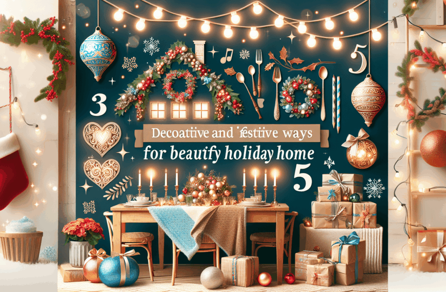 Cinco Maneras Creativas Para Embellecer Tu Hogar en la Temporada Festiva