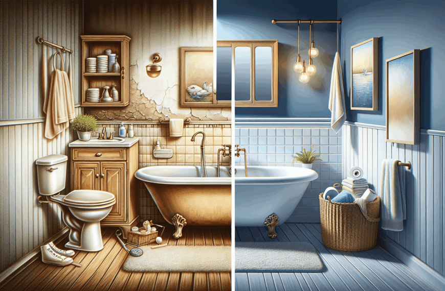 De Aseo Anticuado a Baño Elegante: Transformación con Acabados Asequibles