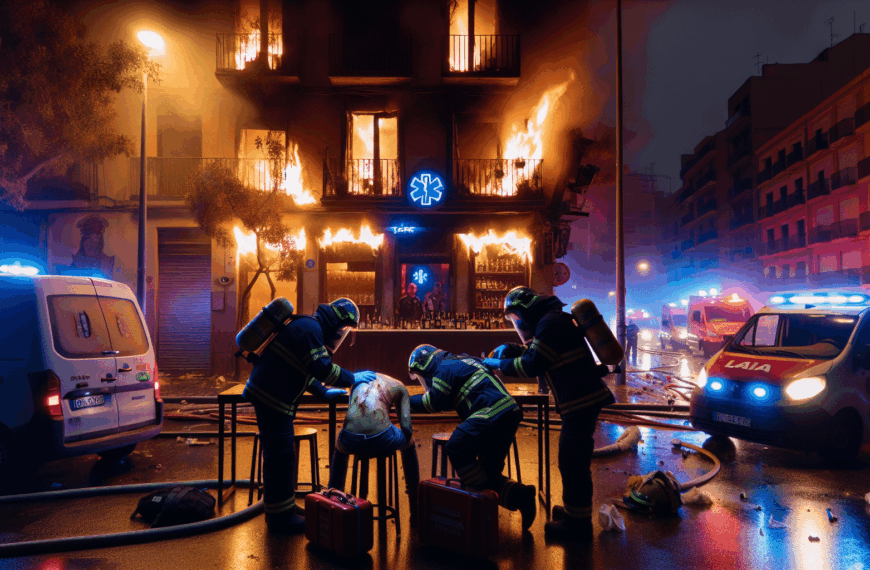 Dos heridos por quemaduras en un incendio en un bar de Ciudad Real: una noche trágica en la localidad manchega