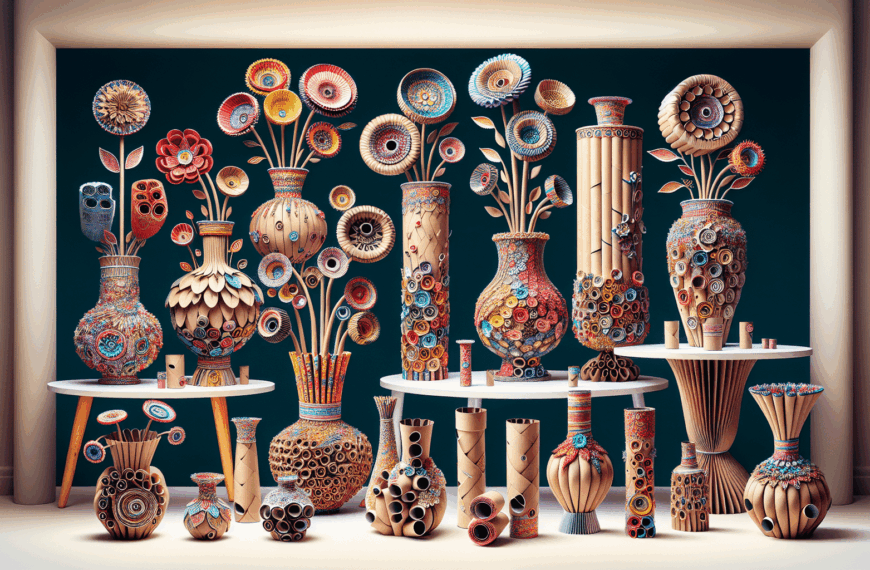 Jarrones Sorprendentes: Crea Arte DIY con Rollos de Papel Higiénico