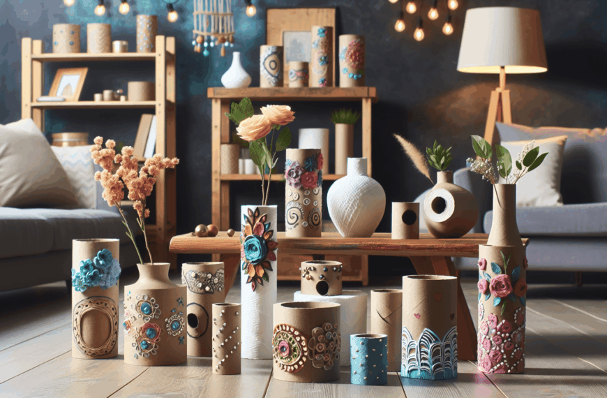 Jarrones Creativos: Decora tu Hogar con Rollos de Papel Higiénico