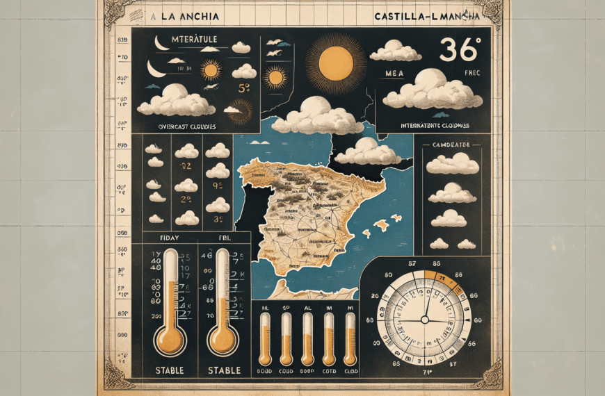 Previsión Meteorológica Para Este Viernes En Castilla-La Mancha: Intervalos Nubosos Y Temperaturas Estables