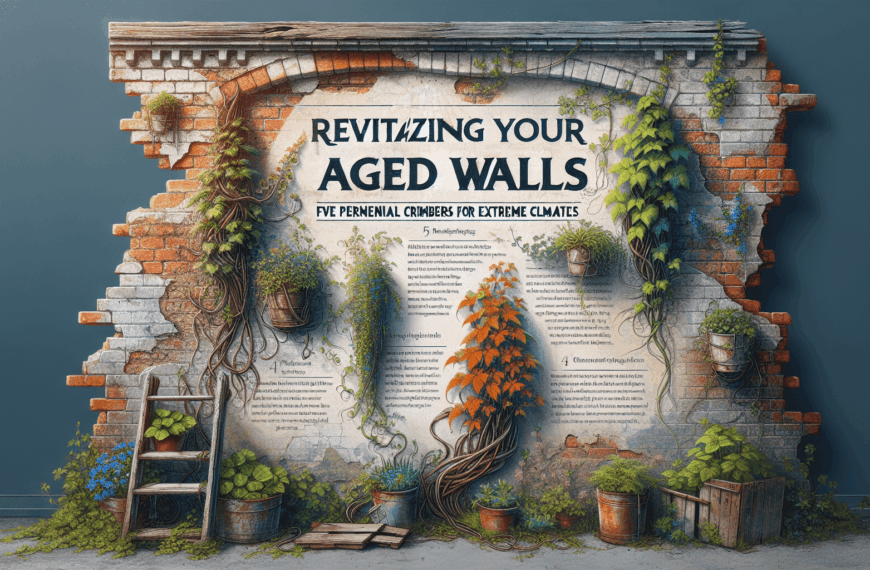 Revitaliza tus Muros Deteriorados: Cinco Plantas Perennes Trepadoras para Climas Extremos