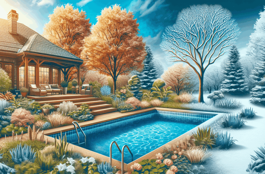 Crea un Refugio Invernal: Convierte Tu Jardín en un Acogedor Oasis con Piscina