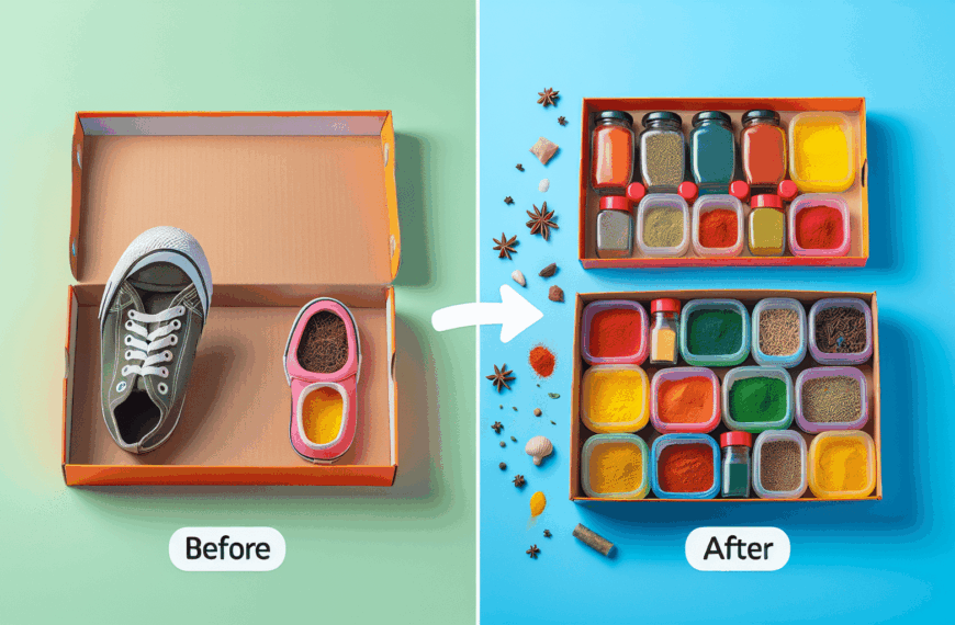 De Caja de Zapatos a Práctico Organizador de Especias en Tiempo Récord