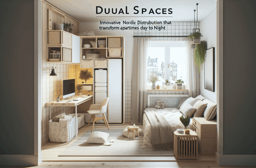 Espacios Duales: Innovadora Distribución Nórdica que Transforma Pisos Pequeños del Día a la Noche