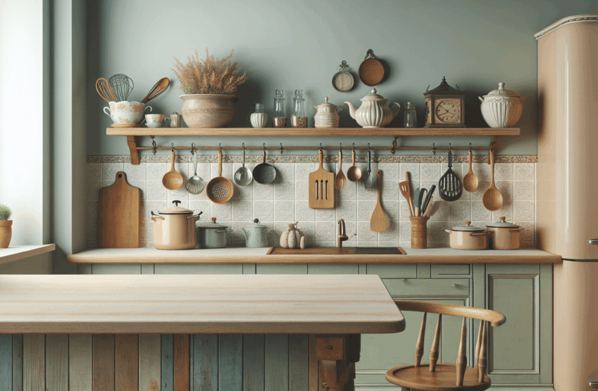 Optimizando Espacios: Diseño Retro en Paredes para Liberar la Encimera de tu Cocina