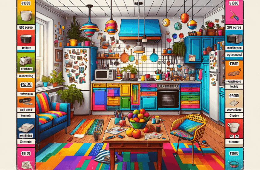 Renovación Económica: Cocina de los 80 Convertida en un Vibrante Espacio por 120 Euros