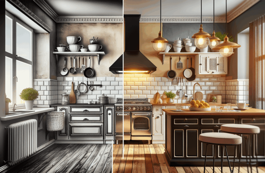 Transformación de lo Clásico a lo Chic: Integrando Diseño Moderno con Encantos Vintage en la Cocina