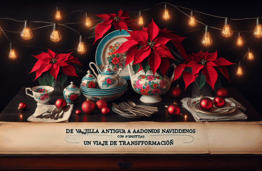 De Vajilla Antigua a Adornos Navideños con Poinsettias: Un Viaje de Transformación